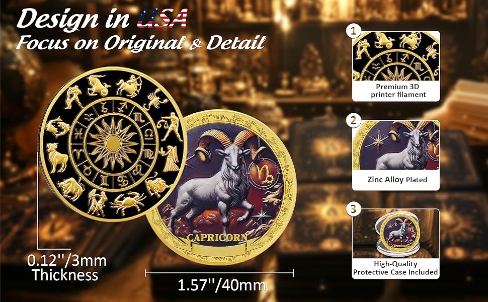 Twelve Constellations Aquarius Protective Talisman Coin