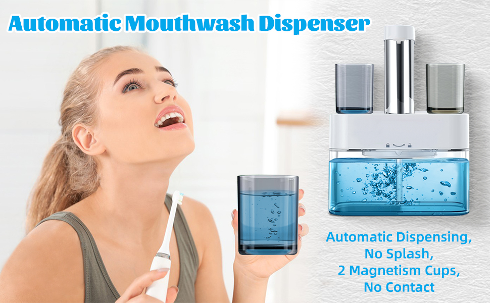 Domigard Automatic Mouthwash Dispenser for Bathroom 550mL Touchless