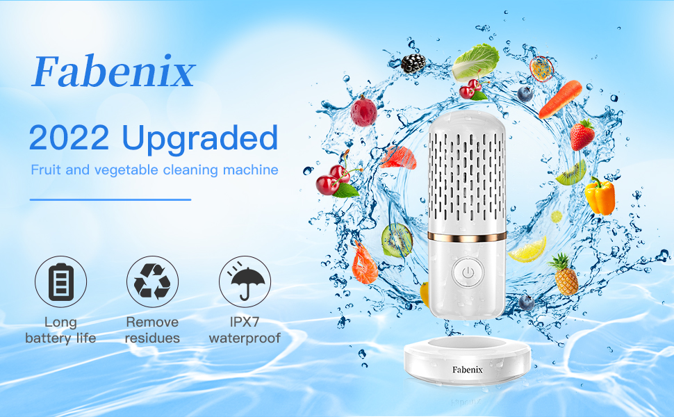 Fabenix Fruit and Vegetable Cleaning Machine,Fruit and Vegetable Cleaner, USB Wireless Food