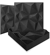 Art3d 20-Pack Sound Proof Wall Panels Diamond Design, 3D Textured Acoustic Wall Panels for Sound ...