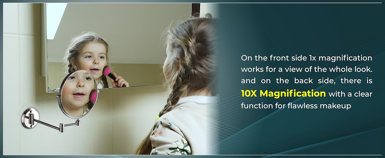 10X magnification mirror