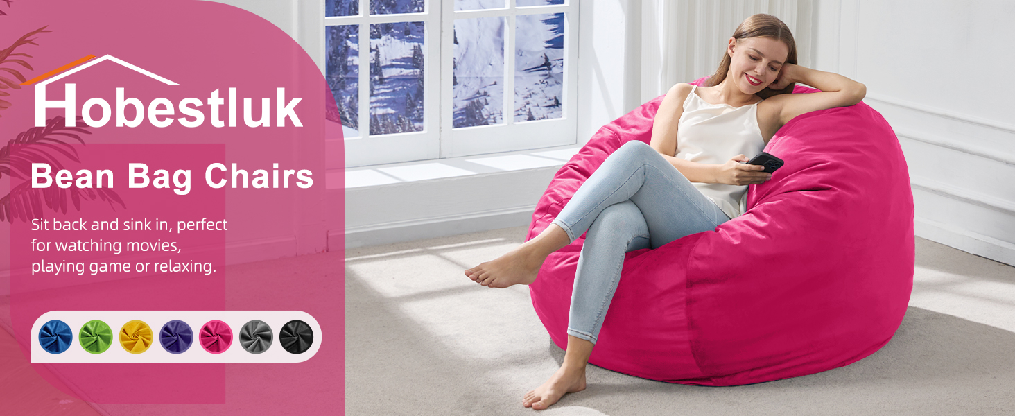 3FT Bean Bag Chair Bean Bag Chairs for Adults Giant Bean