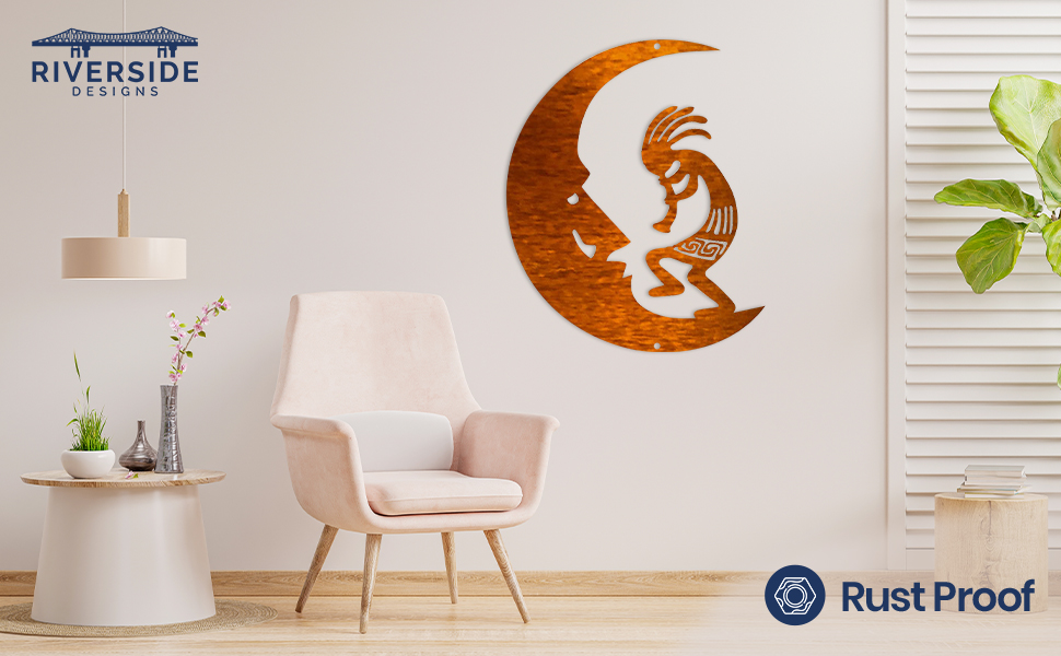 Riverside Designs Kokopelli Metal Wall Art Steel Outdoor