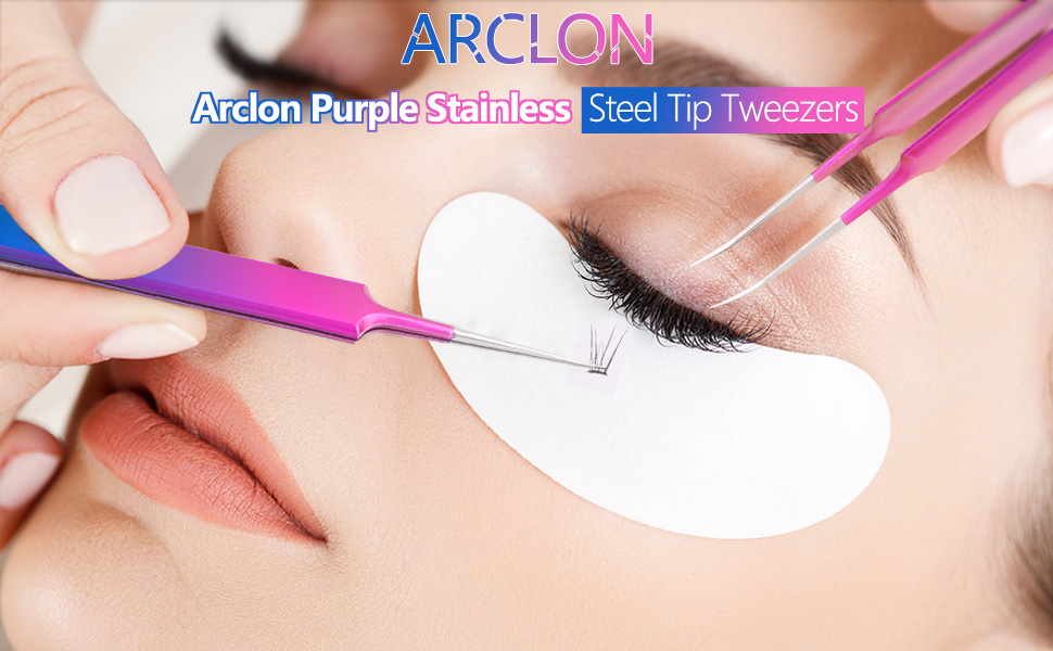 Arclon Pink Stainless Steel Tip Tweezers