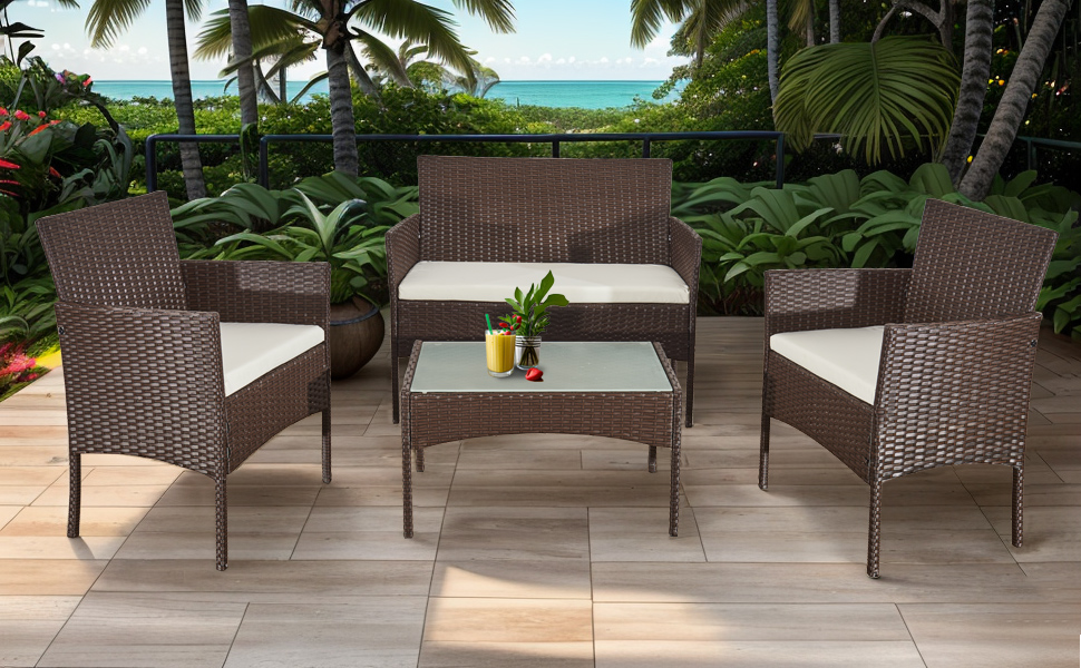 Brown garden chairs