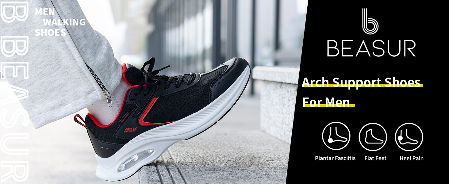 Men Arch Support Walking Shoes