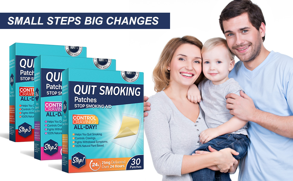 Quit Smoking Patches Step1 30 Patches/Box 21mg Nicotine Patches