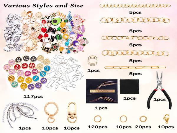 keychain making kit size and quantity