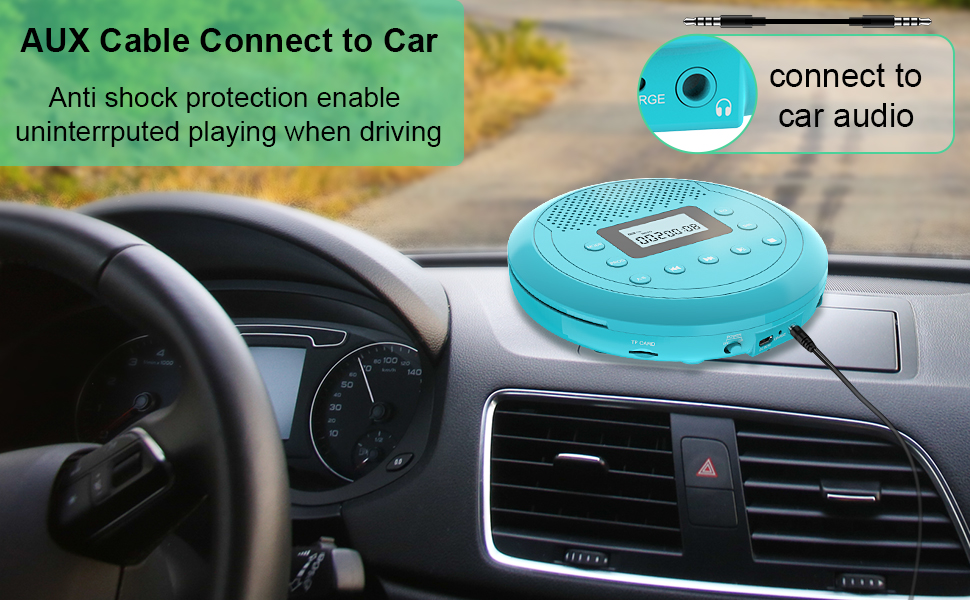 NEU 2023 Tragbarer CD Player mit Lautsprecher, MONODEAL CD Player