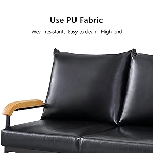 faux leather sofa