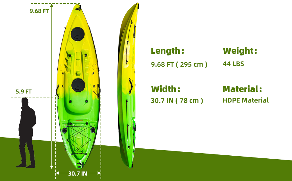 Fishing Kayaks, Sit on Top Kayak for adults with Paddle