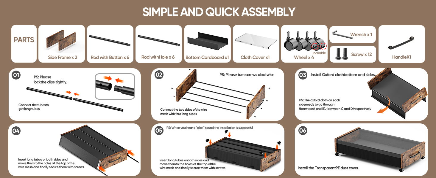 under the bed storage with wheels
