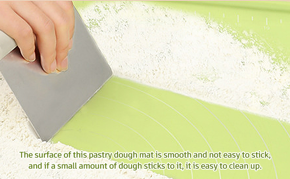 25×17Inch Rolling Board for Dough, Green Silicone Pastry