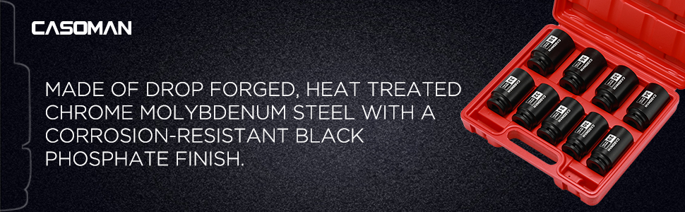 Made of drop forged, heat treated chrome molybdenum steel 