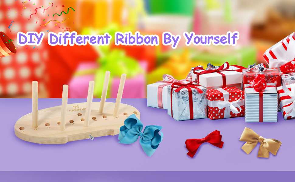 Bow Maker for Ribbon, Holiday Wreaths,Wooden Wreath Bow