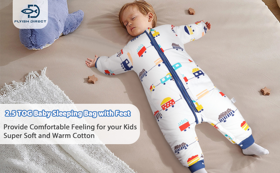 FLYISH DIRECT Sleeping Bag with Legs 2.5 Tog 100 Cotton Sleeping Bag