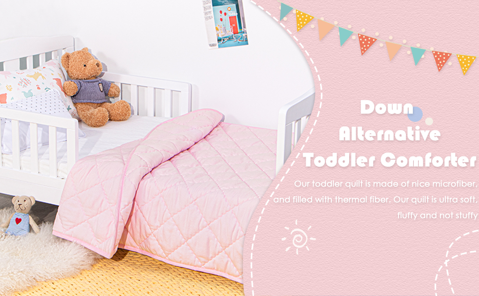 NTBAY Down Alternative Toddler Comforter, Lightweight and