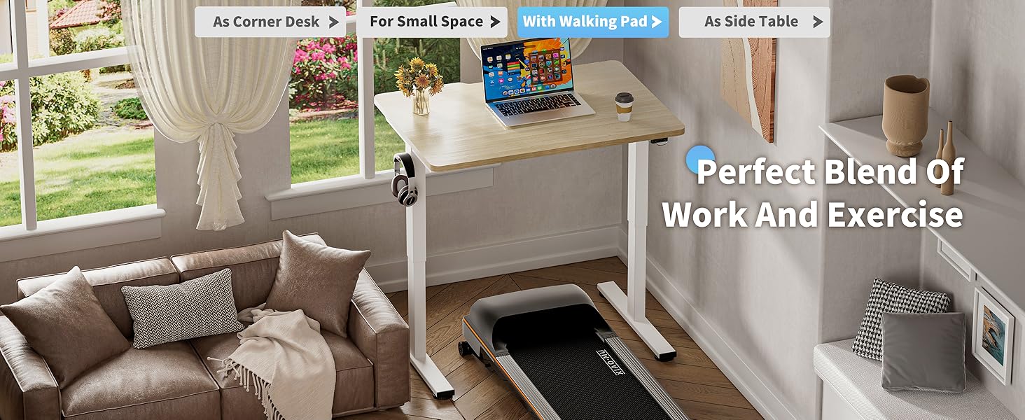 Okin Electric Small Standing Desk Adjustable Height