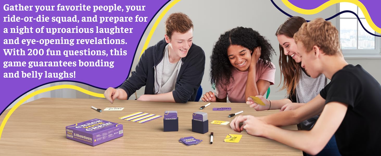 party game, fun for gatherings, parties, bond with friends, crew, laughter, surprises, guessing