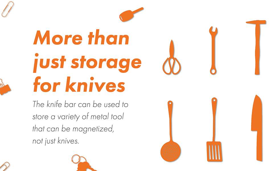 YJHome Knife Holder Strip for Wall, SpaceSaving Knife Storage Block Bar for Utensils