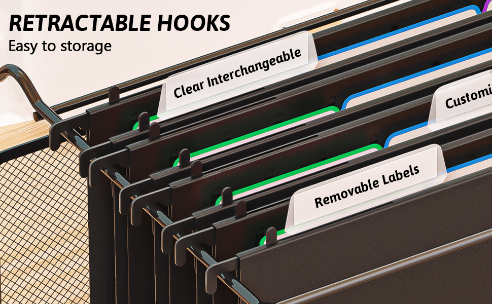 Heltrappe Plastic Expanding Hanging File Folders for