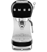 Smeg Manual Espresso Machine with Steam Wand, 15 Bars of Pressure, Stainless Steel Porta Filter, ...