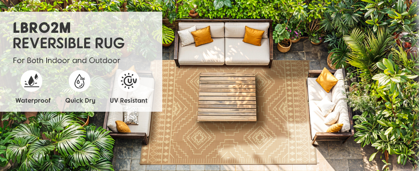 Waterproof outdoor rug