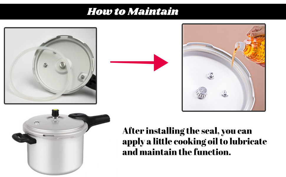 5PCS Replacement Pressure Cooker Gasket, Silicone Pressure