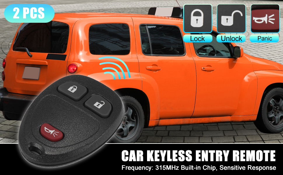 X AUTOHAUX 2pcs 315MHz KOBGT04A Replacement Keyless Entry