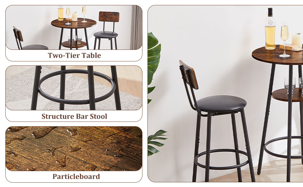 bistro table and chairs