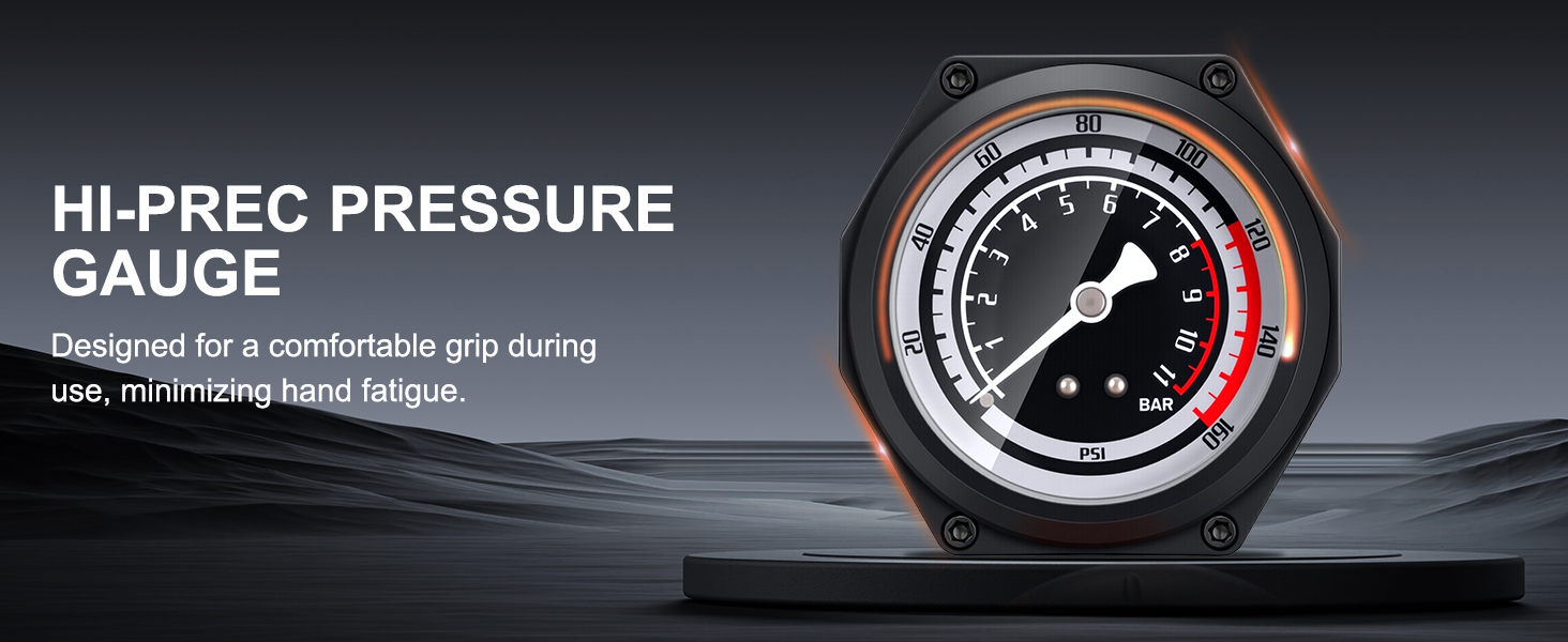 Onvian Floor Bike Pump with Gauge160PSI High Pressure, Air Bicycle Pump Presta and Schrader Valve, Fast Inflation Bike Tire Pump for Bikes, MTB,Hybrid,Balls, Ergonomic Design Bike Accessories Bike Floor Pump Bicycle Pump