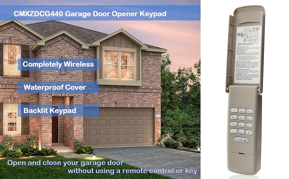 CMXZDCG440 Garage Door Keypad, fit for Craftsman Garage