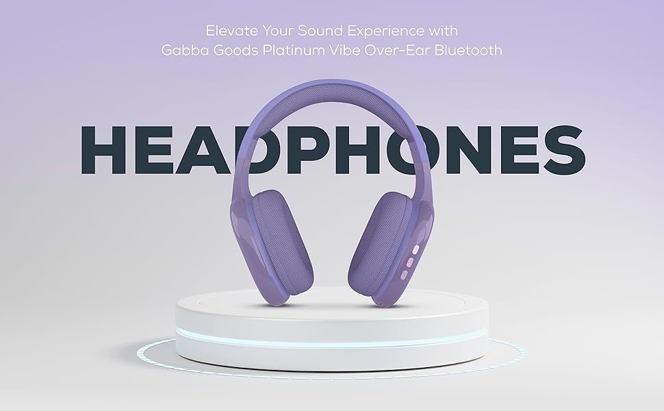 OverEar Lavender Bluetooth Headphone, Comfortable Earmuff, Wireless, Hand Free Calling, Built-in Mic
