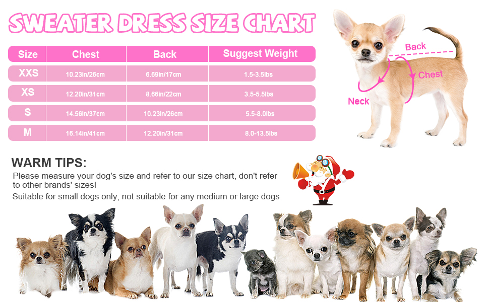 Dog Sweaters for Small Dogs Girl Boy Winter Fleece Pajamas