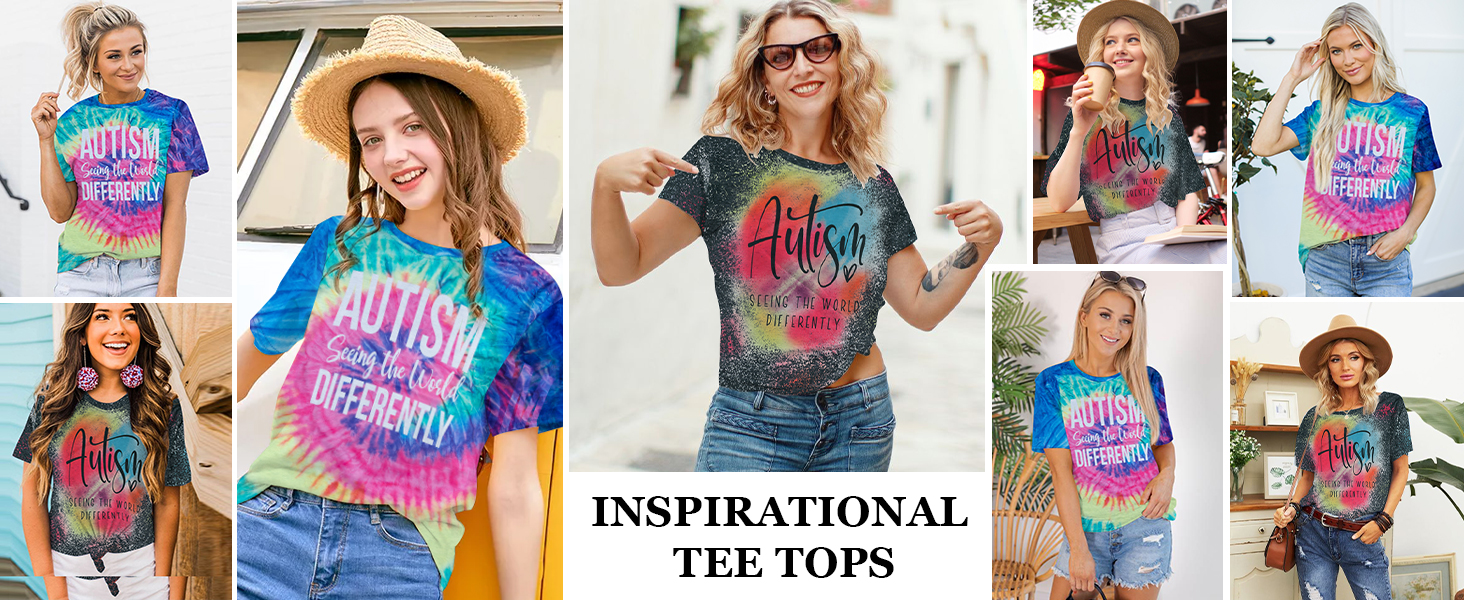 teacher shirts for women autism awareness shirt women inspirational graphic tee casual top