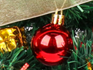 Small Tabletop Flocked Tree