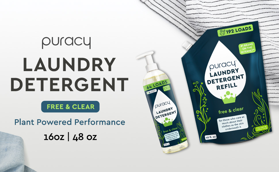 Puracy Liquid Enzyme Laundry Detergent 1,4 Dioxane Free