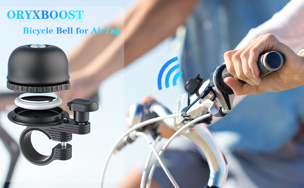 ORYXBOOST Bike Bell for Apple AirTag Hidden Bike Holder GPS Tracker Bike Bell
