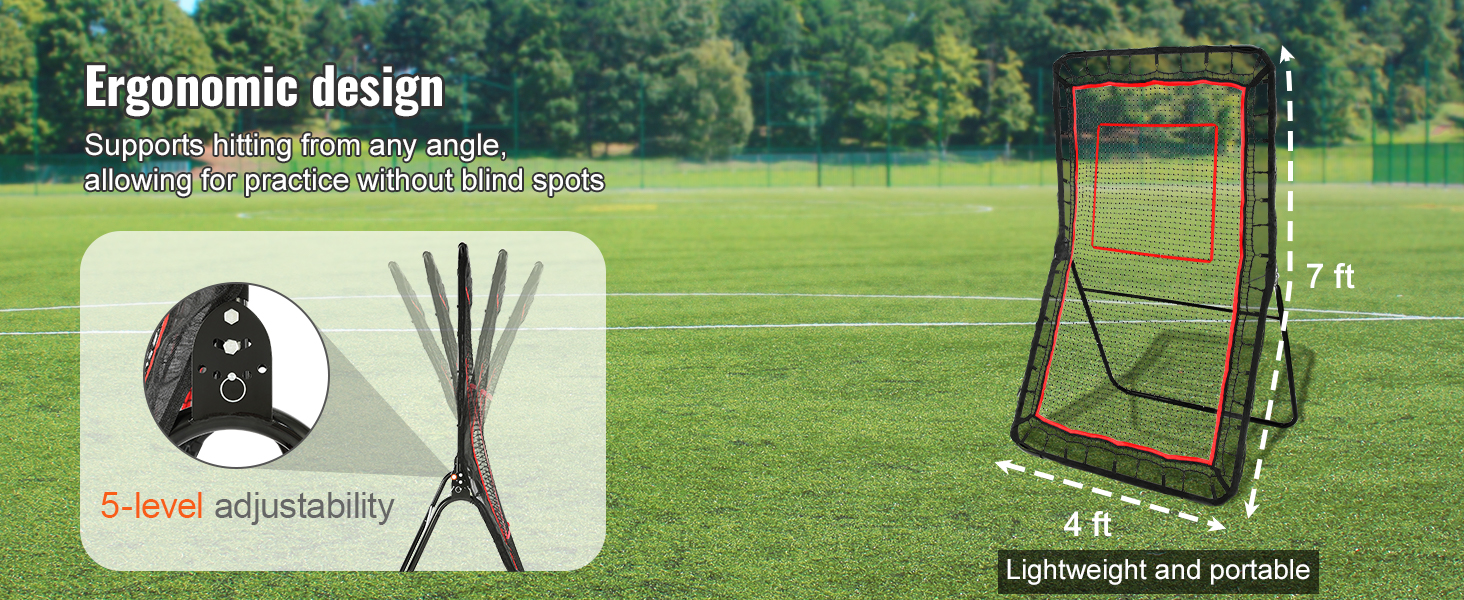 VEVOR Lacrosse Rebounder for Backyard, 4x7 Ft Volleyball