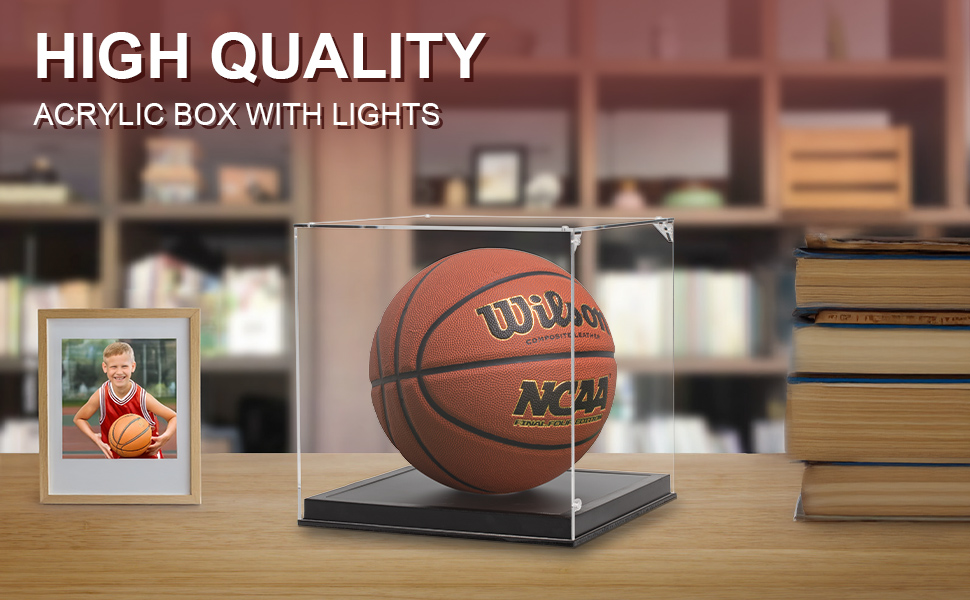 basketball display case with light