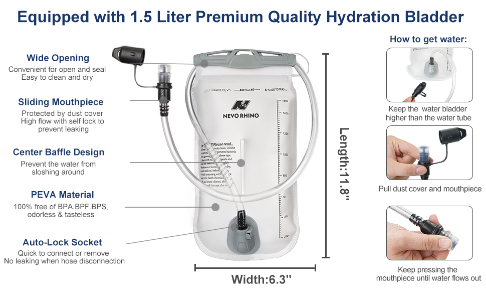 Lightweight Insulated Pack with 1.5L Water Bladder