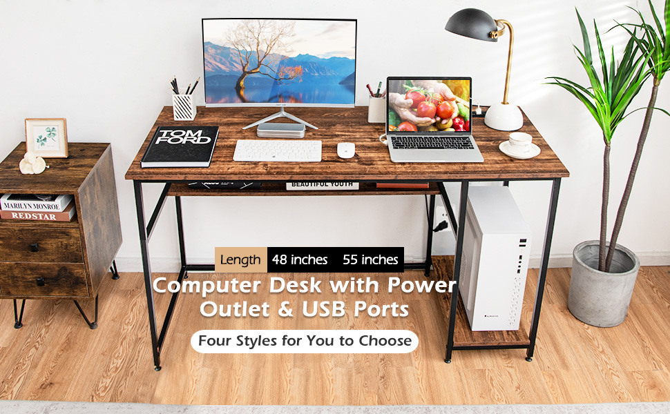 computer desk with storage