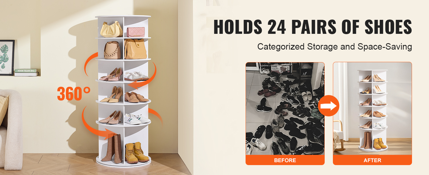 rotating shoe rack tower