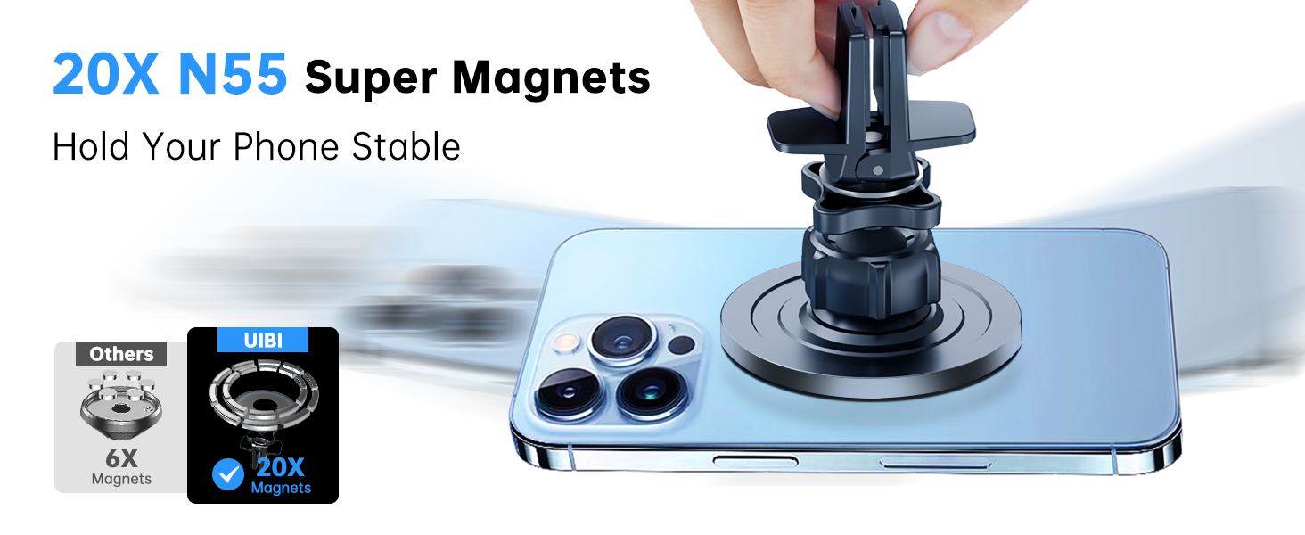 magnetic car mount 20X N55 Super Magnets Hold Your Phone Stable