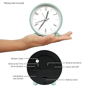 SPN-BFC Study Clock with Night LED Light 