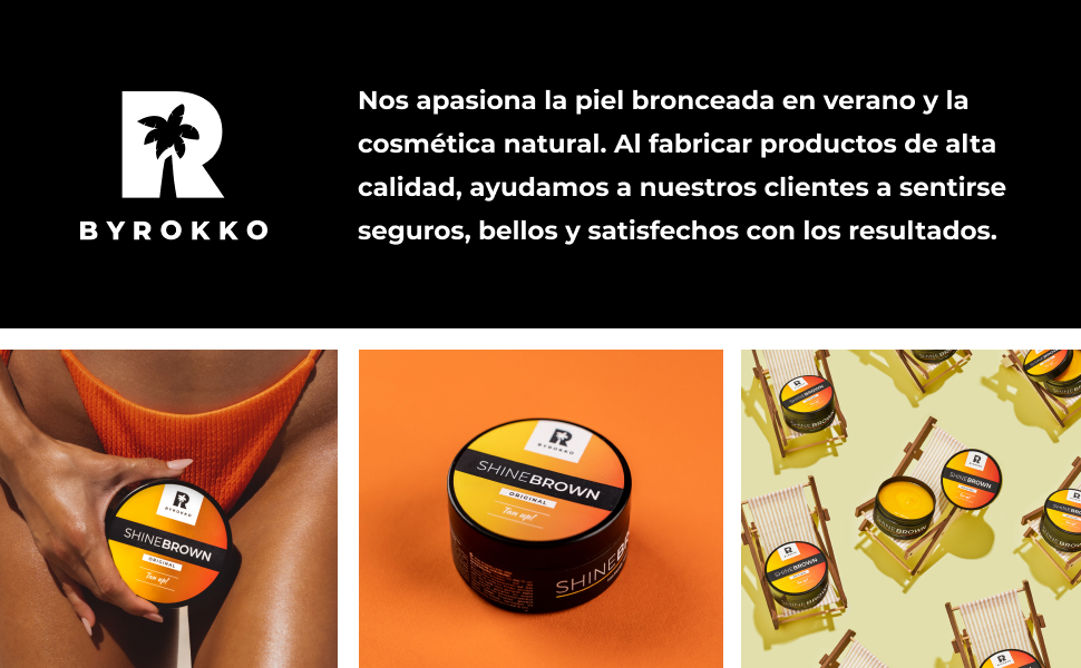 bronzeador, shine, castanho, bronzeado, acelerador, byrokko, creme, do, original