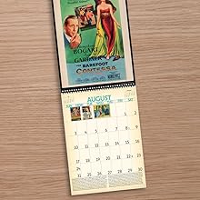 Sample spread from Asgard Press 2025 Vintage Movie Posters Calendar