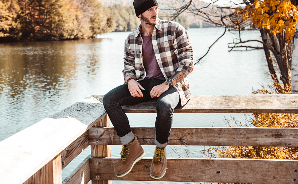 Steel Toe SureTrack Leather Non-Slip Durable Breathable 6