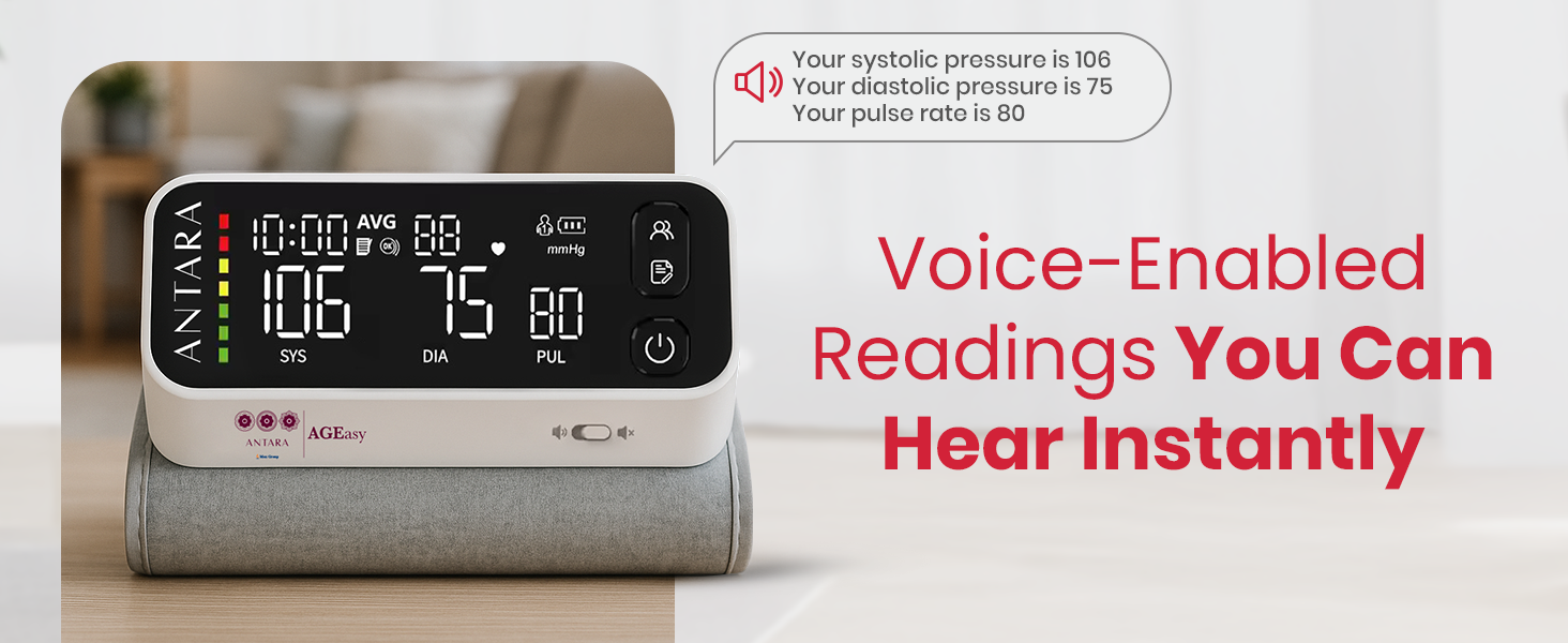 AGEasy Automatic Arm BP Monitor with Voice & LED Display