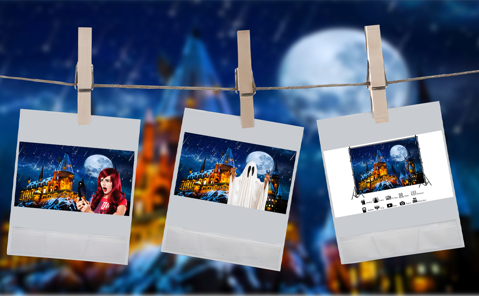 YYNXSY 7X5FT Halloween Castle Background Photography Night